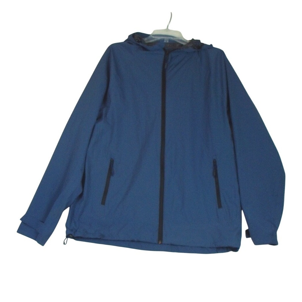 Hawk and Co HK Performance Lightweight Windbreaker Jacket Mens L Full Zip Gray